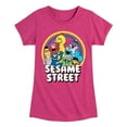 thumbnail image 1 of Sesame Street - Group Rainbow - Girls Fitted Short Sleeve Graphic T-Shirt, 1 of 4