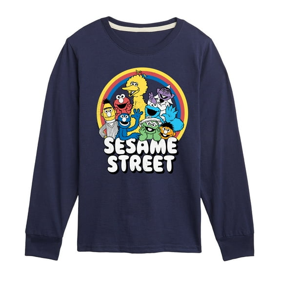 Sesame Street - Group Rainbow - Toddler and Youth Long Sleeve T-Shirt