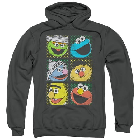 Sesame Street - Group Squares - Pull-Over Hoodie - X-Large