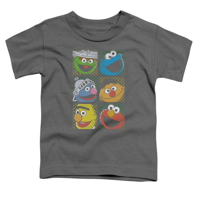 Sesame Street Group Squares T Shirt
