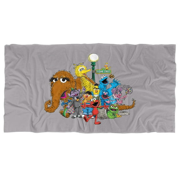 Sesame Street Group Street Light Officially Licensed Beach Towel 30' X 60'