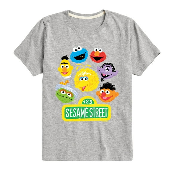 Sesame Street - Group - Toddler and Youth Short Sleeve Graphic T-Shirt