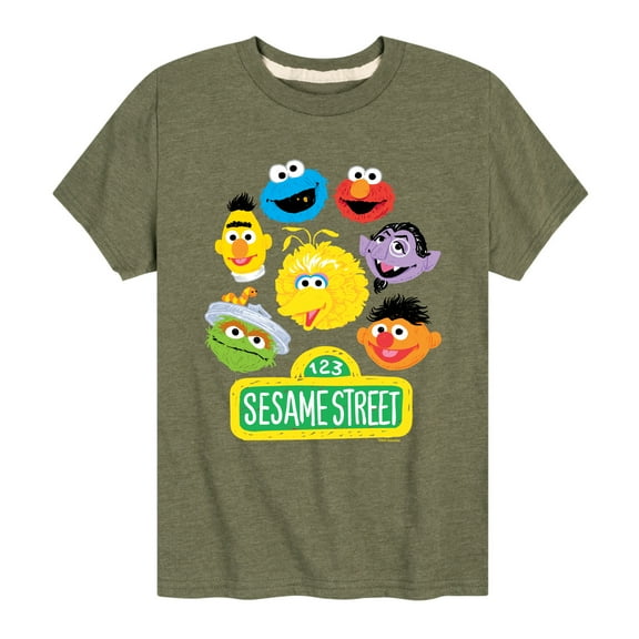 Sesame Street - Group - Toddler and Youth Short Sleeve Graphic T-Shirt