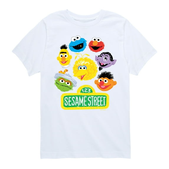 Sesame Street - Group - Toddler and Youth Short Sleeve Graphic T-Shirt