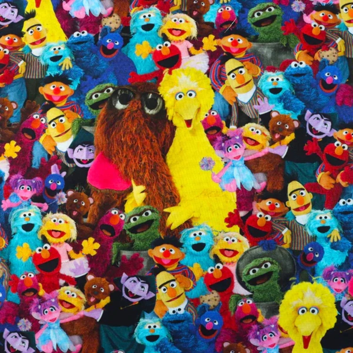 Sesame Street Grouped Characters Cotton Fabric - Walmart.com