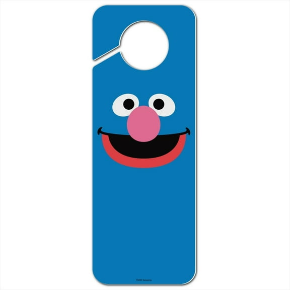Sesame Street Grover Face Plastic Door Knob Hanger Sign