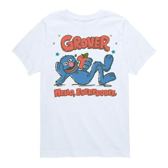 Sesame Street - Grover Hello - Toddler and Youth Short Sleeve Graphic T-Shirt