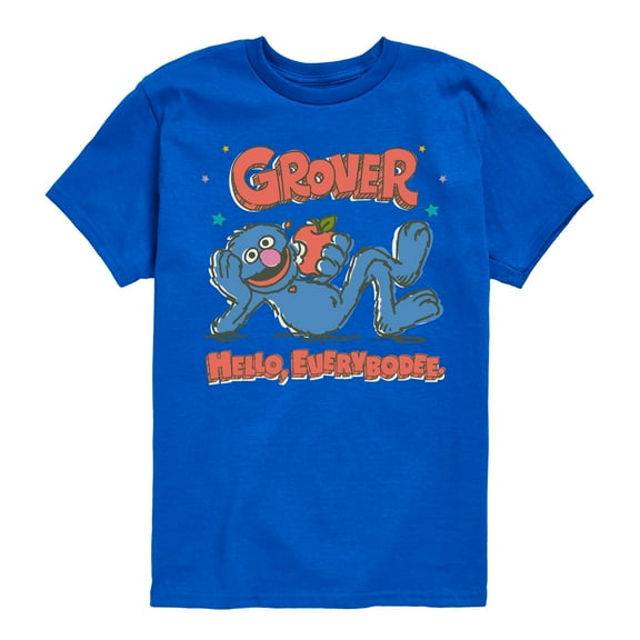 Sesame Street - Grover Hello - Toddler and Youth Short Sleeve Graphic T-Shirt