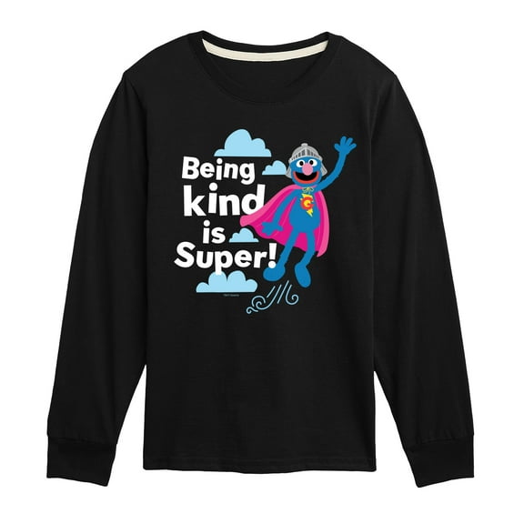 Sesame Street - Grover Kind Is Super - Toddler and Youth Long Sleeve T-Shirt