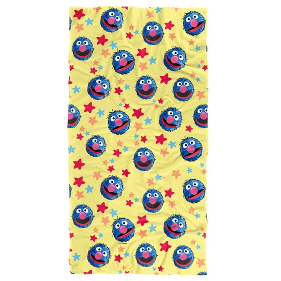 Sesame Street Grover Pattern Officially Licensed Beach Towel 30' X 60'
