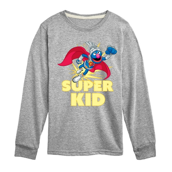 Sesame Street - Grover Super Kid - Toddler and Youth Long Sleeve T-Shirt
