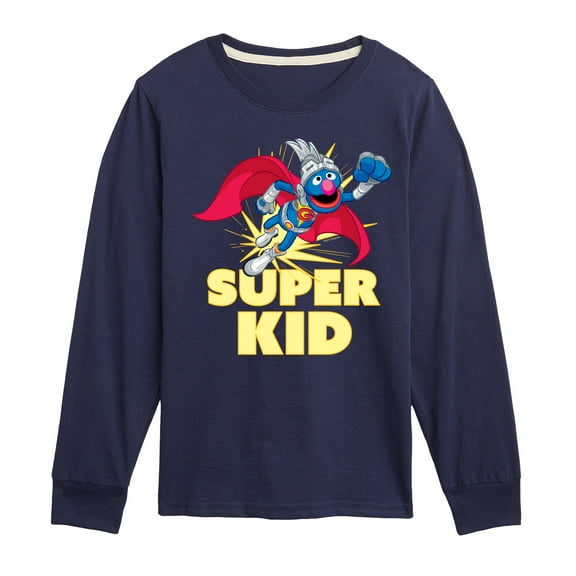 Sesame Street - Grover Super Kid - Toddler and Youth Long Sleeve T-Shirt