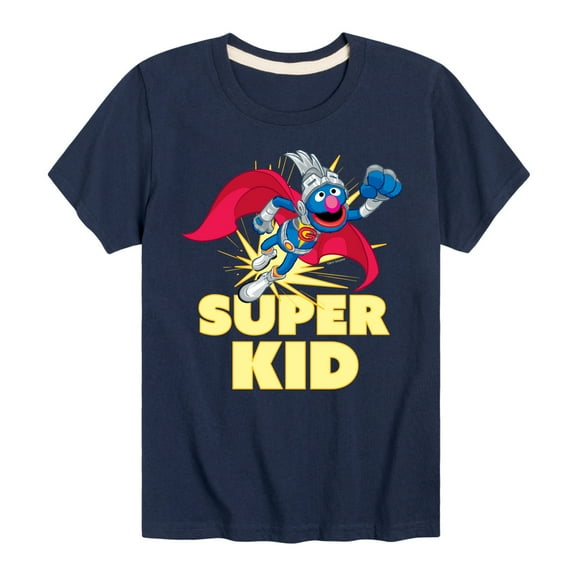 Sesame Street - Grover Super Kid - Toddler and Youth Short Sleeve Graphic T-Shirt