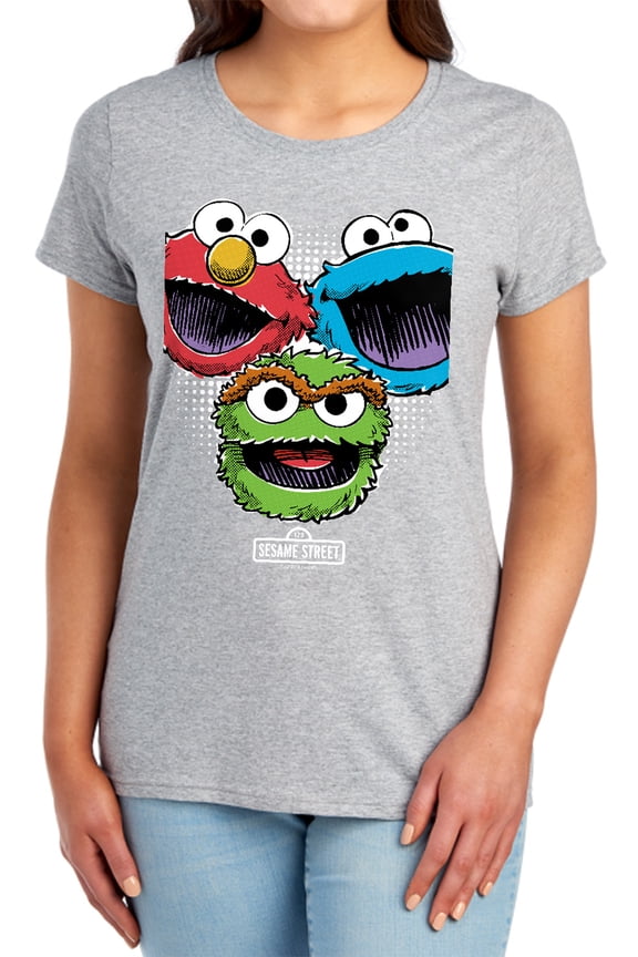 Halftone Heads Women's T Shirt (Large) Athletic Heather