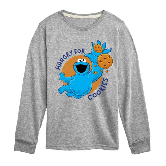 Sesame Street - Hangry For Cookies - Toddler and Youth Long Sleeve T-Shirt
