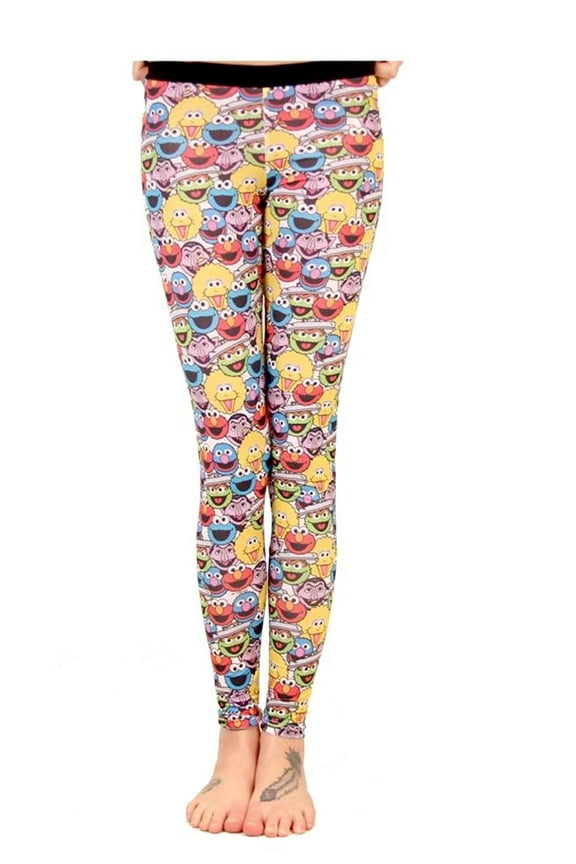 Sesame Street Heads Character Heads Juniors Leggings