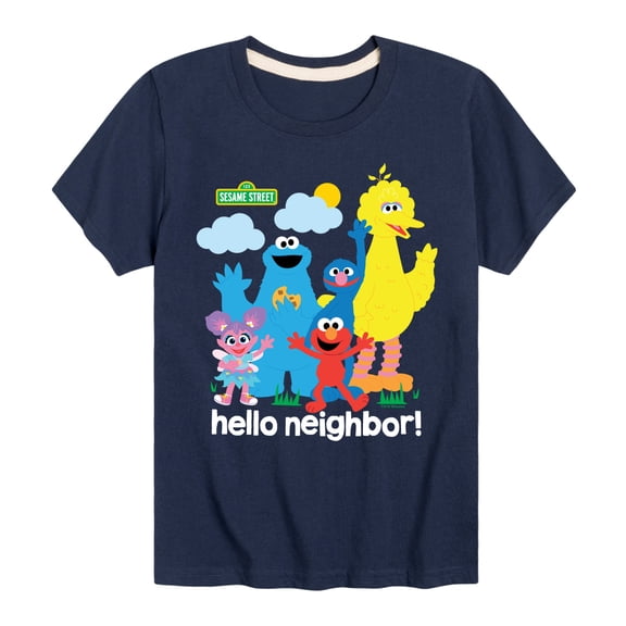 Sesame Street - Hello Neighbor - Toddler and Youth Short Sleeve Graphic T-Shirt