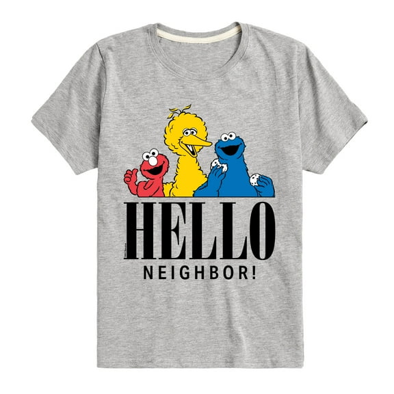 Sesame Street - Hello Neighbor - Toddler and Youth Short Sleeve Graphic T-Shirt