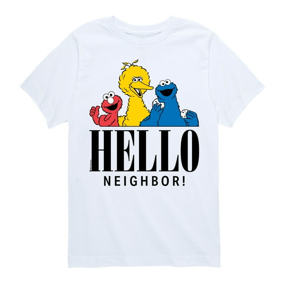 Sesame Street - Hello Neighbor - Toddler and Youth Short Sleeve Graphic T-Shirt
