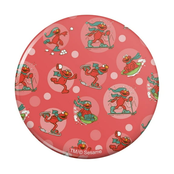 Sesame Street Holiday Elmo Pattern Pinback Button Pin
