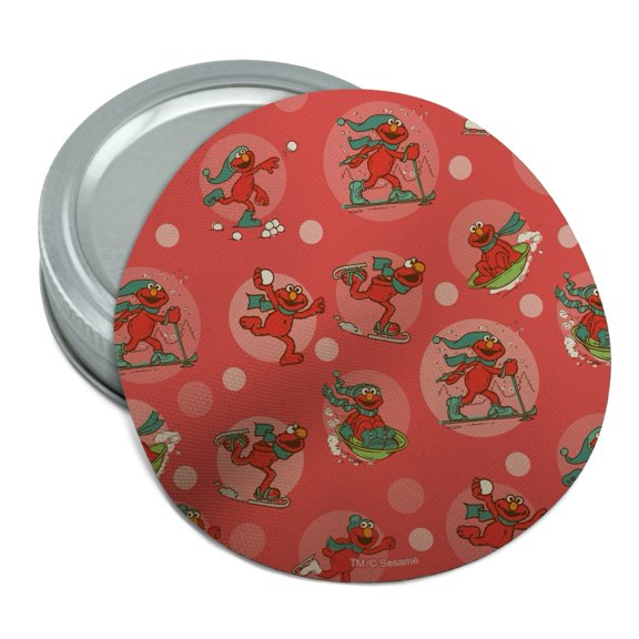 Sesame Street Holiday Elmo Pattern Round Rubber Non-Slip Jar Gripper Lid Opener