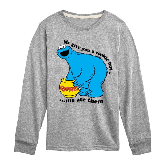 Sesame Street - I Ate All The Cookies - Toddler and Youth Long Sleeve T-Shirt
