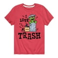 thumbnail image 1 of Sesame Street - I Love Trash - Toddler and Youth Short Sleeve Graphic T-Shirt, 1 of 5