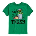 thumbnail image 1 of Sesame Street - I Love Trash - Toddler and Youth Short Sleeve Graphic T-Shirt, 1 of 5