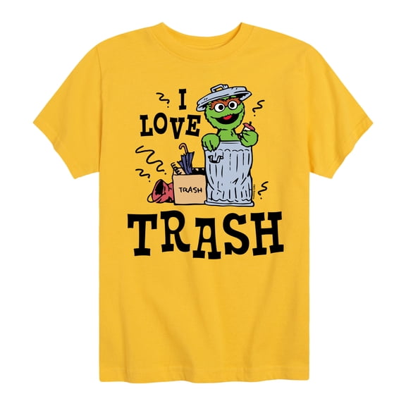 Sesame Street - I Love Trash - Toddler and Youth Short Sleeve Graphic T-Shirt