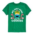 thumbnail image 1 of Sesame Street - Just Here for the Cookies - Toddler & Youth Short Sleeve Graphic T-Shirt, 1 of 5