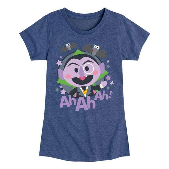 Sesame Street - Kawaii Count - Girls Fitted Short Sleeve Graphic T-Shirt