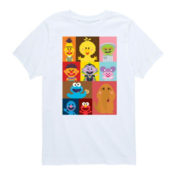 Sesame Street - Kawaii Elmo and Friends - Toddler and Youth Short Sleeve Graphic T-Shirt