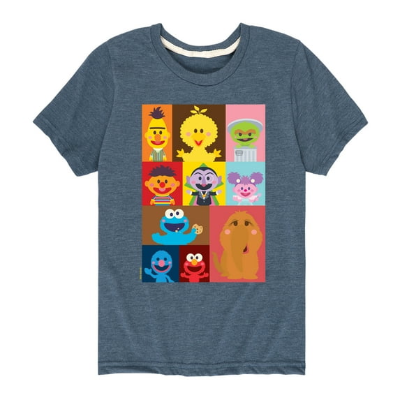 Sesame Street - Kawaii Elmo and Friends - Toddler and Youth Short Sleeve Graphic T-Shirt