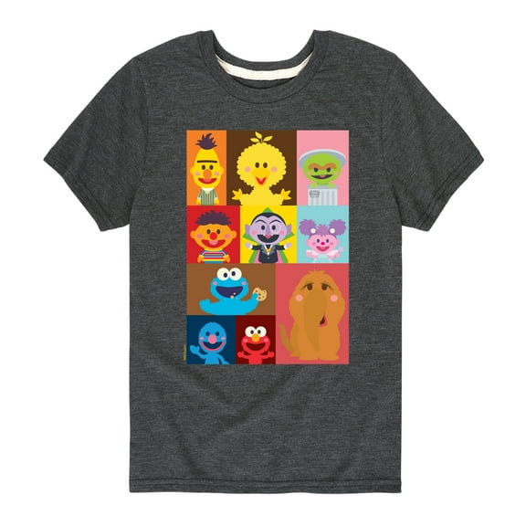 Sesame Street - Kawaii Elmo and Friends - Toddler and Youth Short Sleeve Graphic T-Shirt