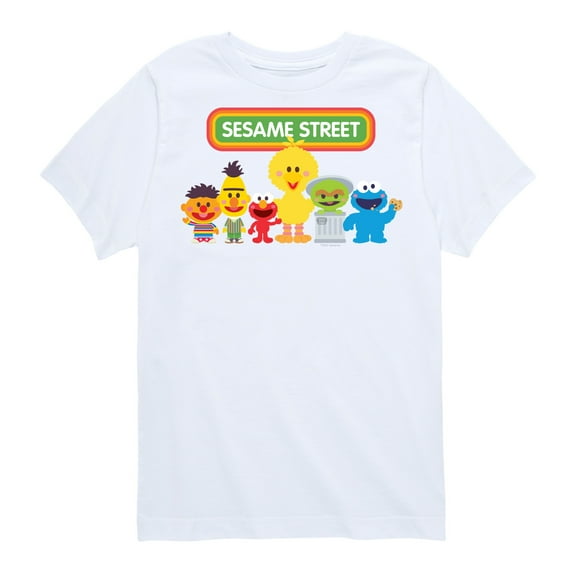 Sesame Street - Kawaii Group- Toddler and Youth Short Sleeve Graphic T-Shirt