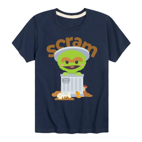 Sesame Street - Kawaii Oscar - Toddler and Youth Short Sleeve Graphic T-Shirt