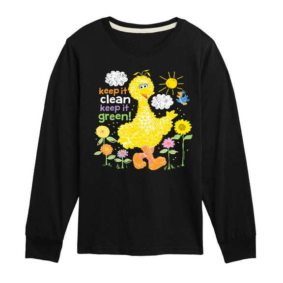 Sesame Street - Keep It Clean Keep It Green - Toddler and Youth Long Sleeve T-Shirt