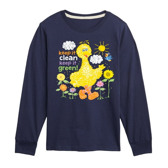Sesame Street - Keep It Clean Keep It Green - Toddler and Youth Long Sleeve T-Shirt