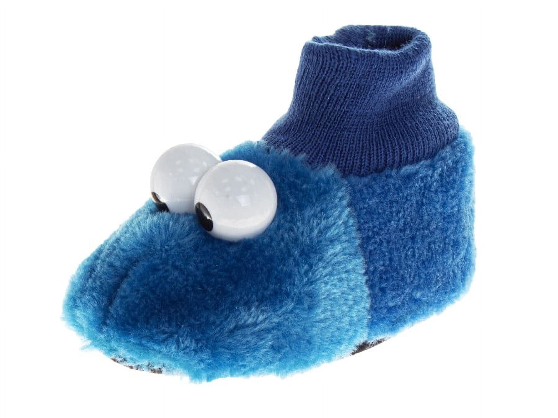 Sesame Street Kids Curious Cookie Monster Dual Sizes Slippers. (Toddler Little Kids)Blue, Size: 7-8
