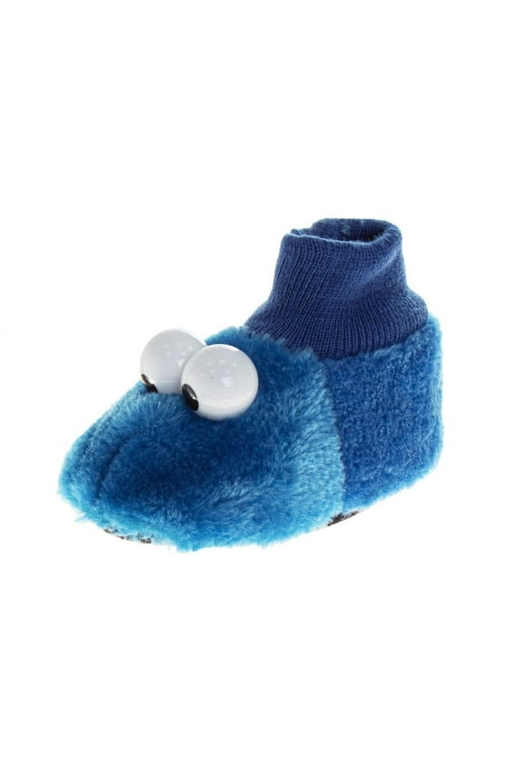 Kids Curious Cookie Monster Dual Sizes Slippers. (Toddler Little Kids)Blue, Size: 7-8