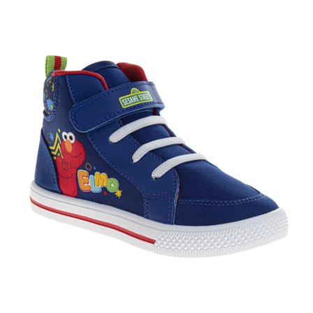 Sesame Street Kids Elmo High Top Sneakers. (Toddler/Little Kids)Navy, Size: 5