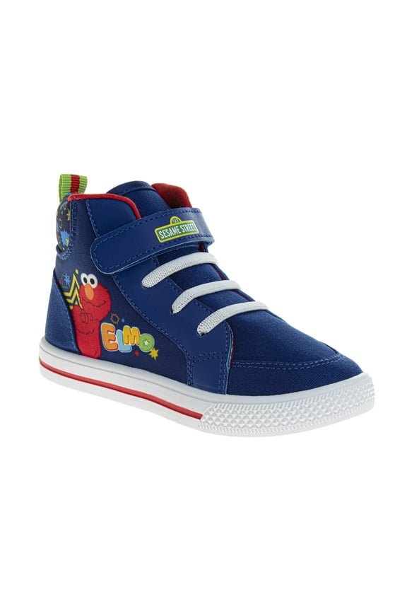 Kids Elmo High Top Sneakers. (Toddler/Little Kids)Navy, Size: 5