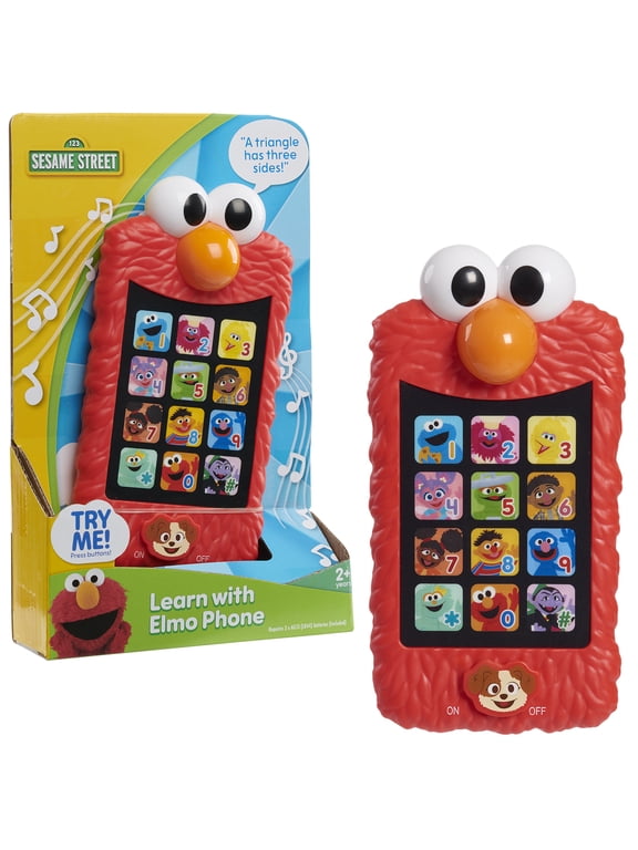 Learn with Elmo Electronic Learning Phone, 12 Learning Themes, Toy for Kids Ages 2+