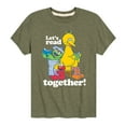 thumbnail image 1 of Sesame Street - Lets Read Together - Toddler and Youth Short Sleeve Graphic T-Shirt, 1 of 5