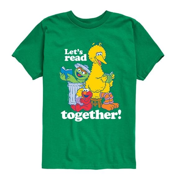 Sesame Street - Lets Read Together - Toddler and Youth Short Sleeve Graphic T-Shirt