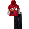 thumbnail image 1 of Sesame Street Little Boys' 2 Piece Stripped Elmo Pulloverhood and Pant, Red, 4T, 1 of 1