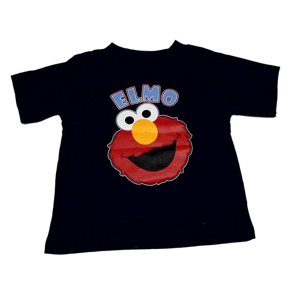 Sesame Street Little Boys' Elmo Toddler Short Sleeve Shirt Navy 4T