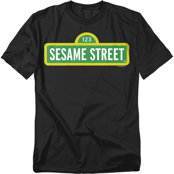 Sesame Street T-Shirt Logo Unisex Graphic Tee For Men & Women Black 