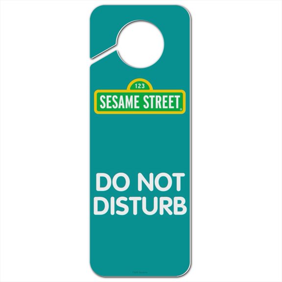 Sesame Street Logo Plastic Door Knob Hanger Sign