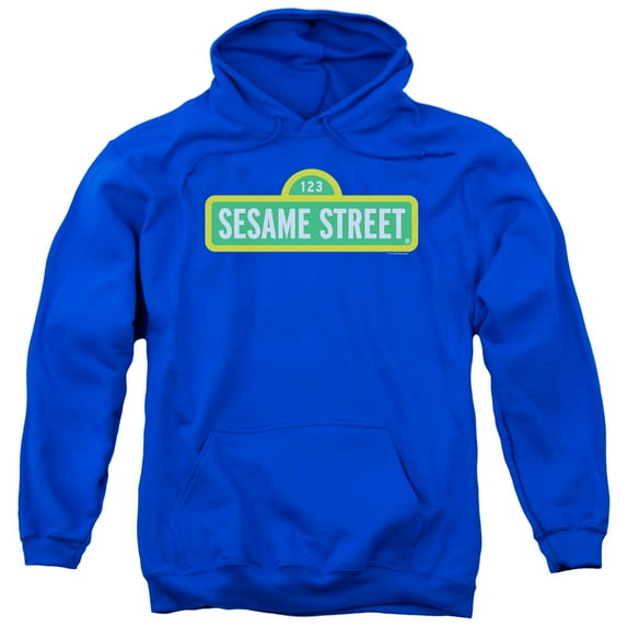 Trevco Sportswear SST100E-AFTH-6 Sesame Street Logo Adult Pullover Hoodie, Royal - 3X